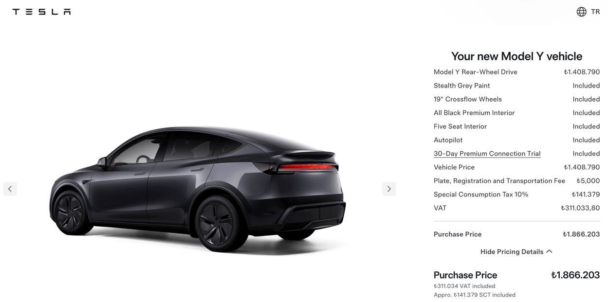 Launch price of $36,000 for Model Y Juniper
